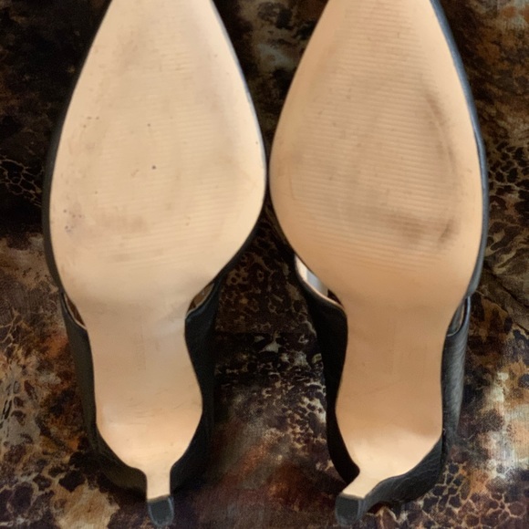 BANANA REPUBLIC GOOD CONDITION:  MULE BLACK PUMPS. - Picture 2 of 15